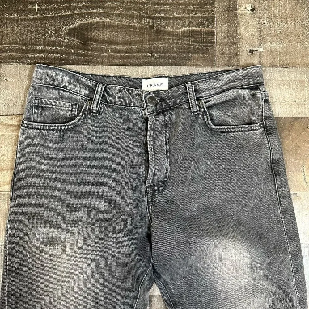 Frame Women’s Size 28 Le Slouch Pure Carpenter Jeans Black Dark Wash Low Rise - Picture 4 of 10